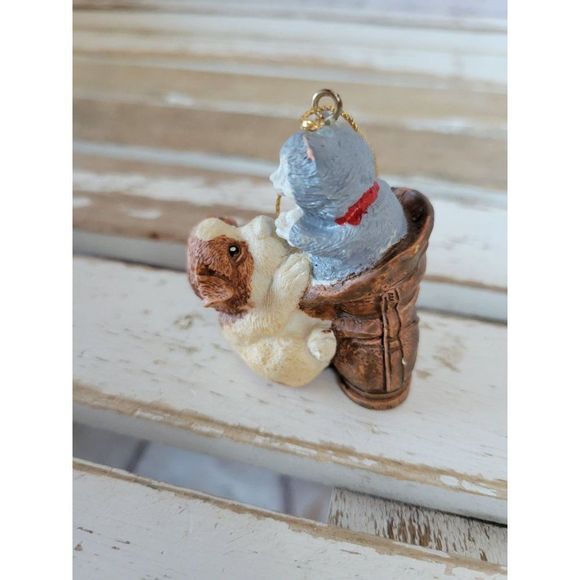 Puppy cat boot dog ornament Xmas holiday tree - Picture 4 of 12